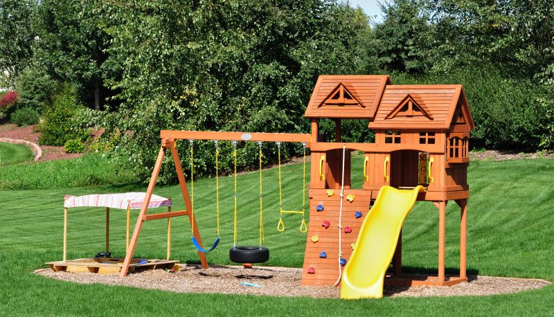 Wooden Swing Set Installation in Alpharetta, GA